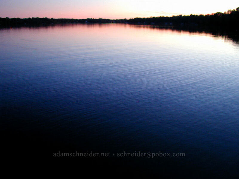 sunset reflected on the lake [Lake L'Homme Dieu, Alexandria, Douglas County, Minnesota]