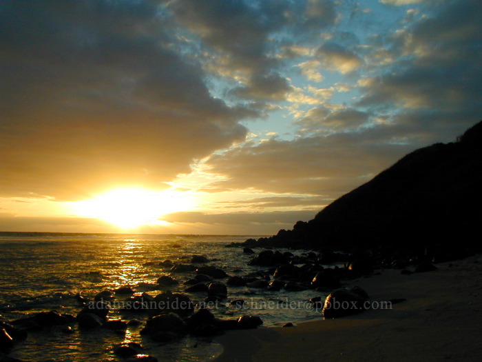 sunrise [Larsen's Beach, Kilauea, Kaua'i, Hawaii]