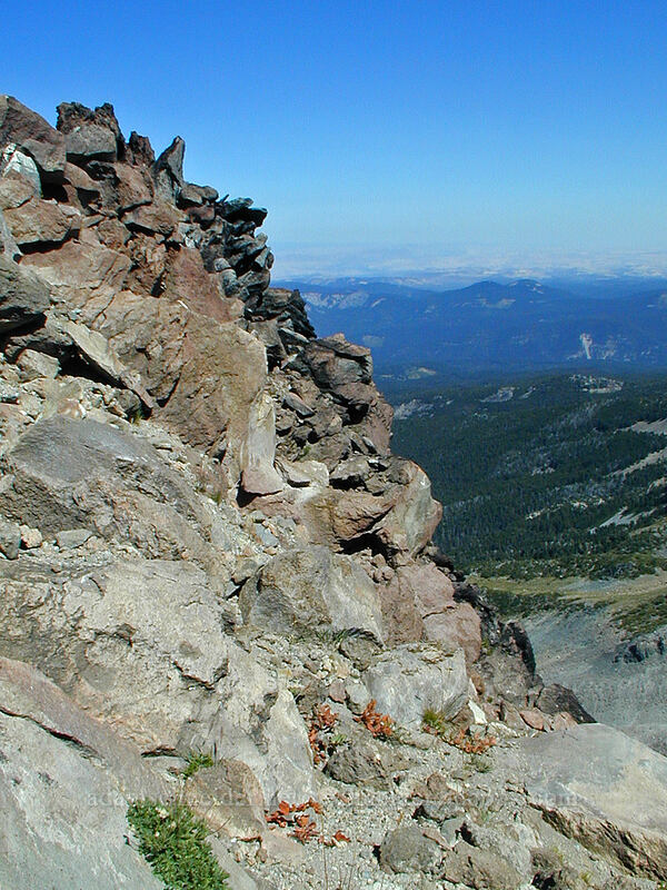 steep east-facing cliff [Top of Barrett Spur, Mt. Hood Wilderness, Hood River County, Oregon]