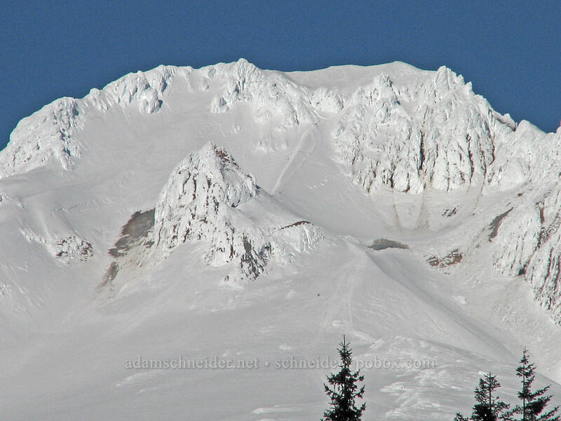 Mount Hood's summit & Crater Rock [Summit Ski Area, Government Camp, Clackamas County, Oregon]