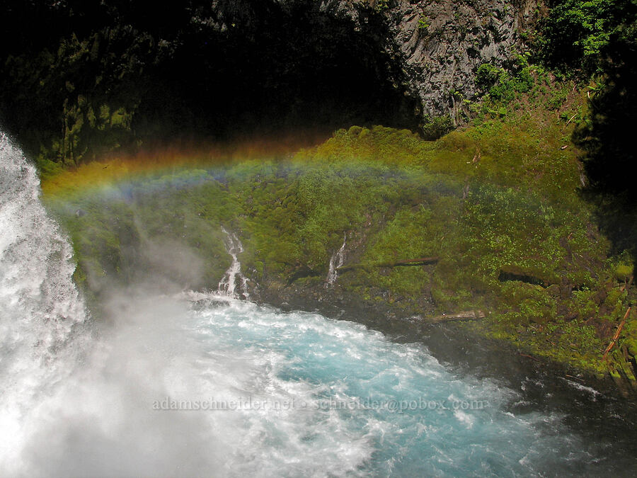 Koosah Falls & rainbow [McKenzie River Trail, Willamette National Forest, Linn County, Oregon]