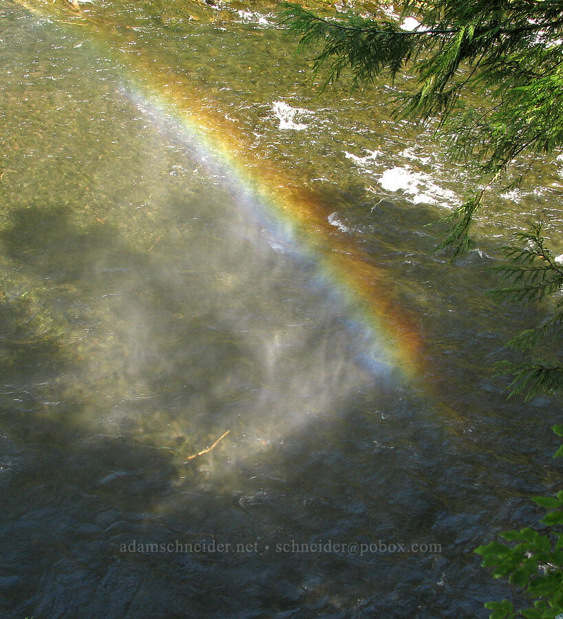 rainbow below Koosah Falls [McKenzie River Trail, Willamette National Forest, Linn County, Oregon]