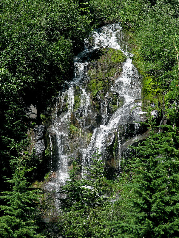 waterfall on Lost Creek [Lost Creek Canyon, Mt. Hood Wilderness, Clackamas County, Oregon]