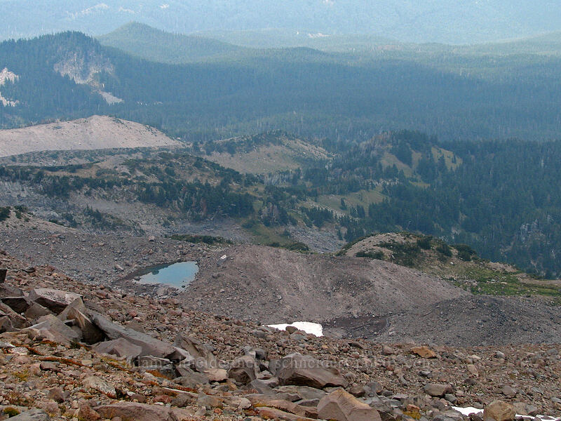 view to the northwest [above Langille Crags, Mt. Hood Wilderness, Hood River County, Oregon]