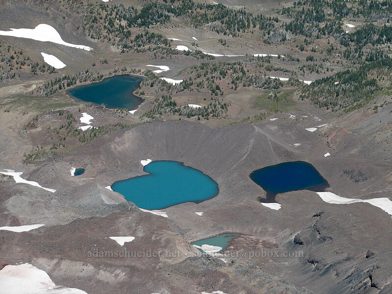 Chambers Lakes & Camp Lake [South Sister summit, Three Sisters Wilderness, Deschutes County, Oregon]