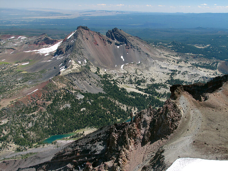 Broken Top & Green Lakes [South Sister summit, Three Sisters Wilderness, Deschutes County, Oregon]