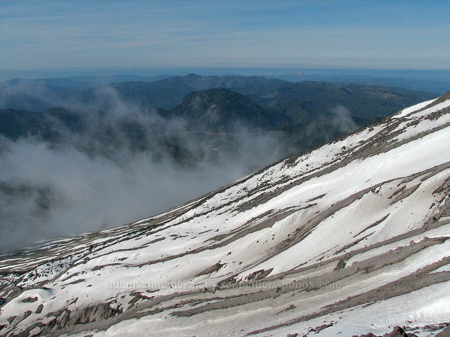 view to the west [Monitor Ridge, Mt. St. Helens National Volcanic Monument, Skamania County, Washington]