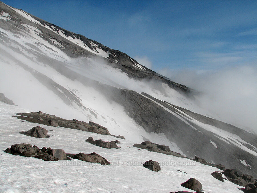 clouds above Swift Glacier [Monitor Ridge, Mt. St. Helens National Volcanic Monument, Skamania County, Washington]