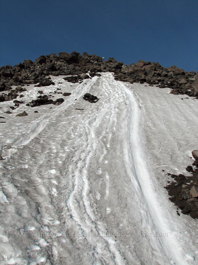 tracks in the snow [Monitor Ridge, Mt. St. Helens National Volcanic Monument, Skamania County, Washington]