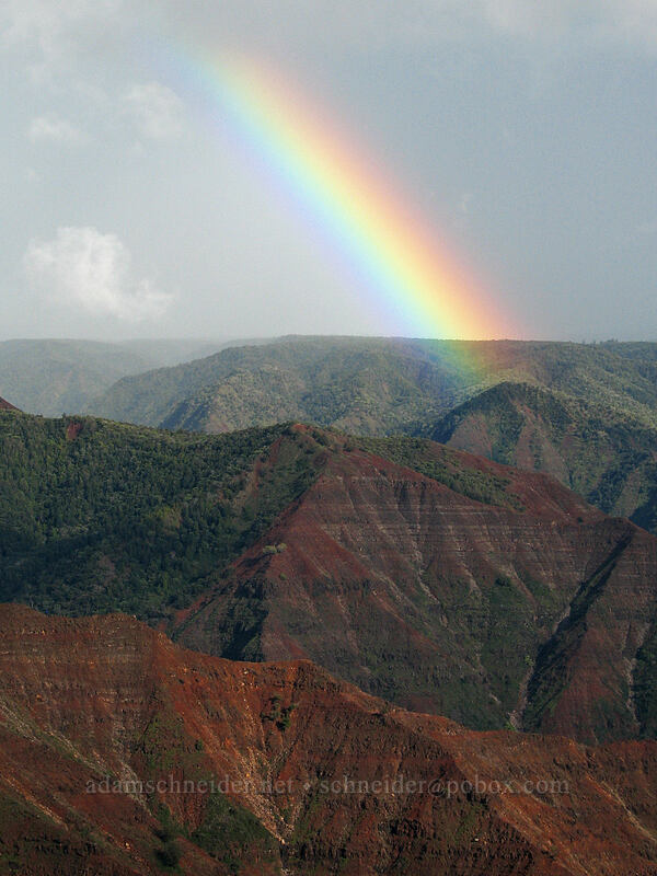 rainbow over Waimea Canyon [Koke'e Road, Waimea Canyon State Park, Kaua'i, Hawaii]