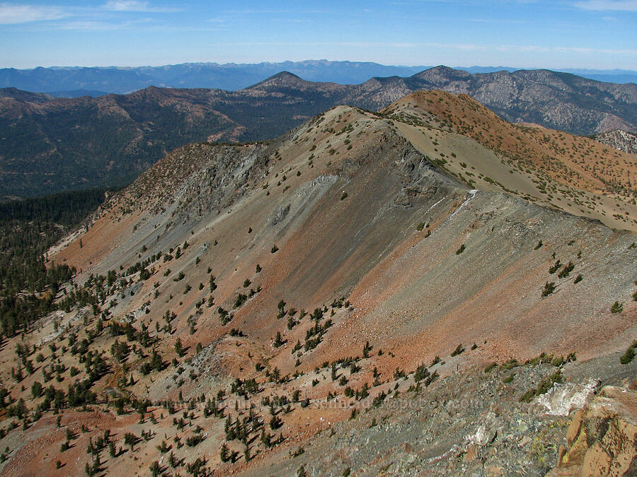 ridge to the west [summit of Mt. Eddy, Shasta-Trinity National Forest, Trinity County, California]