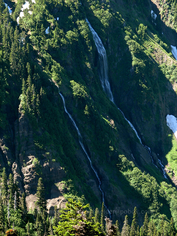 Yocum Ridge waterfalls [McNeil Point Scramble Trail, Mt. Hood Wilderness, Clackamas County, Oregon]