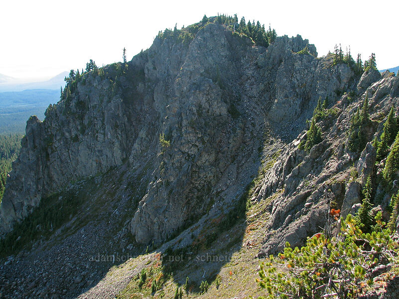 east side of Lemei Rock [north summit of Lemei Rock, Indian Heaven Wilderness, Skamania County, Washington]
