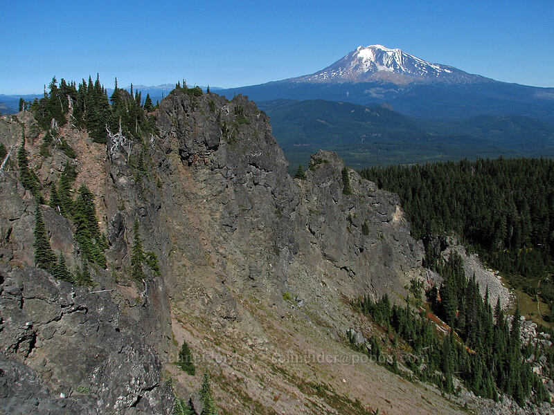 the north summit & Mount Adams [Lemei Rock, Indian Heaven Wilderness, Skamania County, Washington]