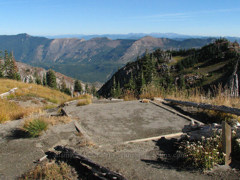 tent platform [Bear Camp, Mt. St. Helens National Volcanic Monument, Skamania County, Washington]