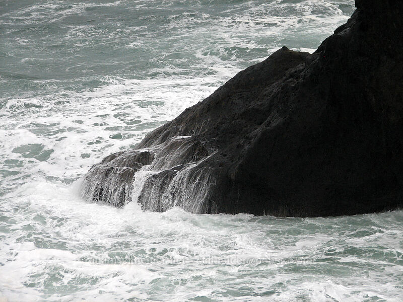 waves on Colony Rock [Yaquina Head, Agate Beach, Lincoln County, Oregon]