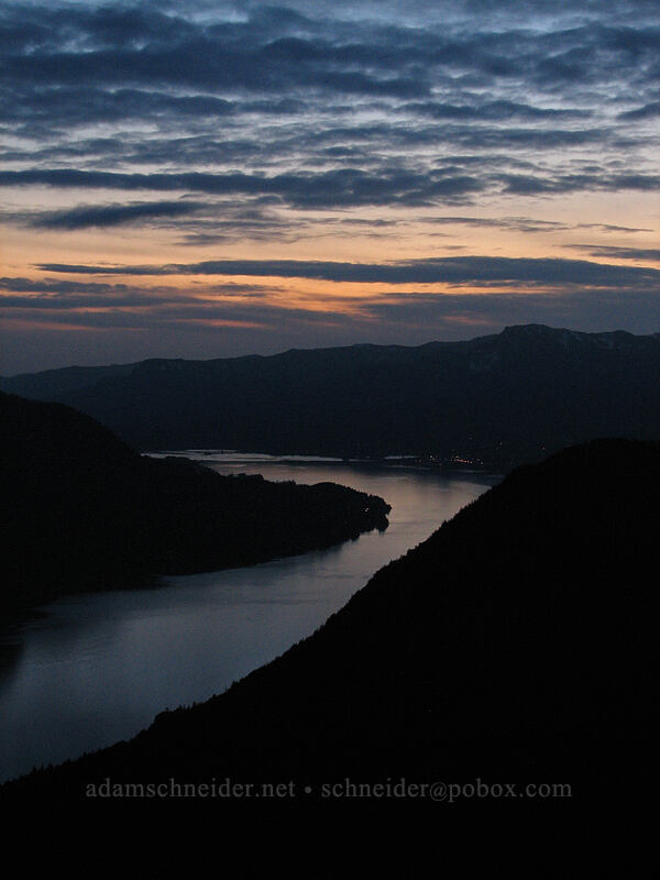 Columbia River Gorge after sunset [Dog Mountain Trail, Gifford Pinchot National Forest, Skamania County, Washington]