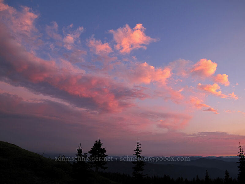 clouds at sunset [Paradise Park, Mt. Hood Wilderness, Clackamas County, Oregon]