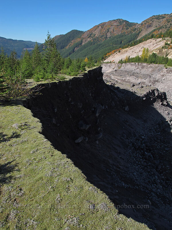 edge of erosion [Loowit Trail, Mt. St. Helens National Volcanic Monument, Cowlitz County, Washington]