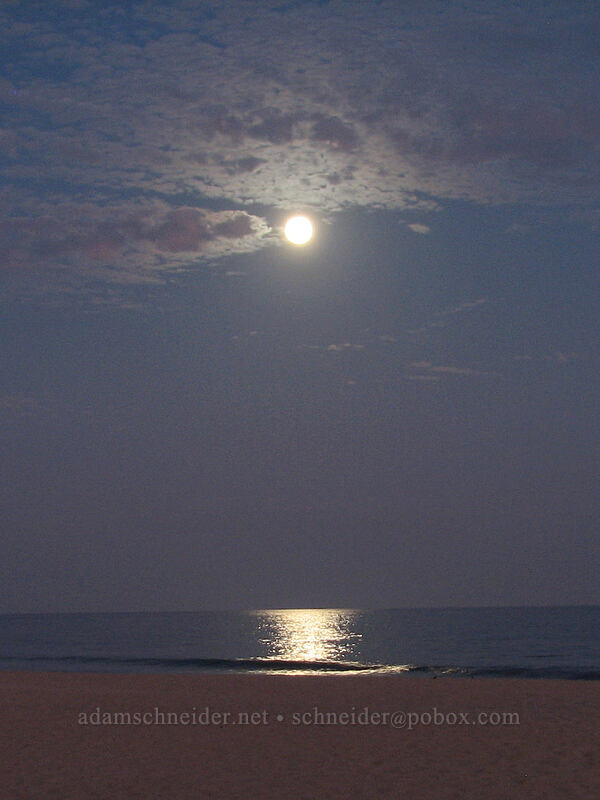 moonrise over the ocean [Playa Hotelera, San Jose del Cabo, Los Cabos, Baja California Sur, Mexico]