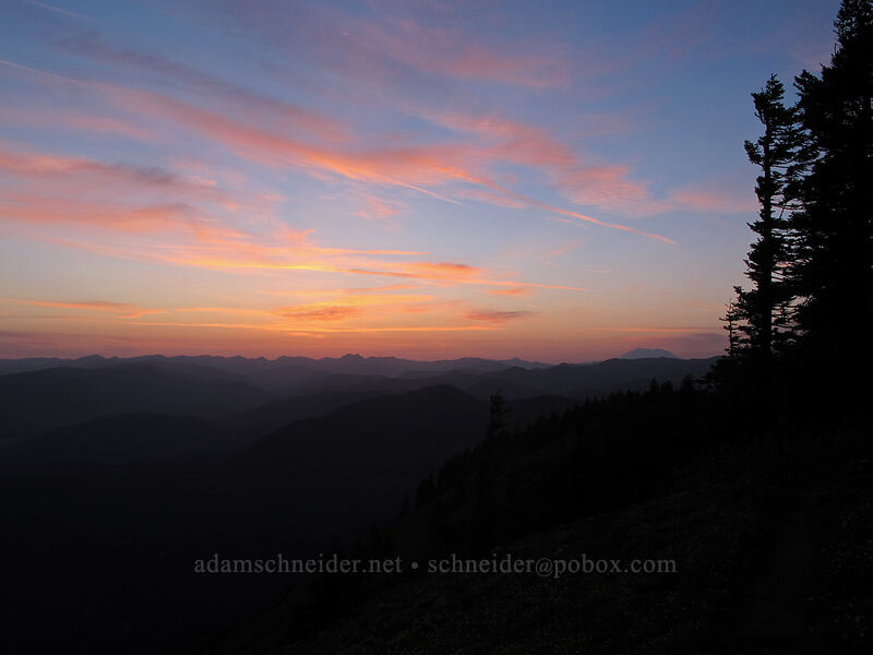 clouds after sunset [Dog Mountain Trail, Gifford Pinchot National Forest, Skamania County, Washington]