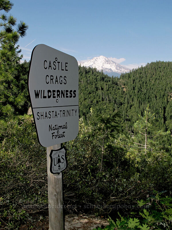 wilderness sign [Castle Dome Trail, Castle Crags State Park, Shasta County, California]