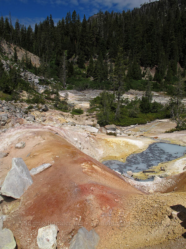 colorful geothermal deposits [Devil's Kitchen, Lassen Volcanic National Park, Plumas County, California]
