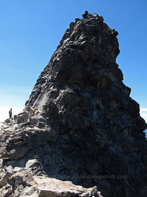 Mt. Thielsen's summit pinnacle [Mt. Thielsen Trail, Mt. Thielsen Wilderness, Douglas County, Oregon]