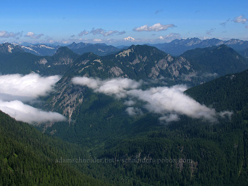 view to the north toward Glacier Peak [Wright Mountain, Alpine Lakes Wilderness, King County, Washington]