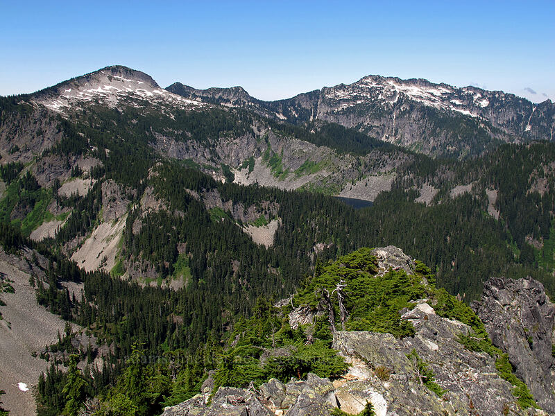 Caroline Peak & Preacher Mountain [Wright Mountain, Alpine Lakes Wilderness, King County, Washington]