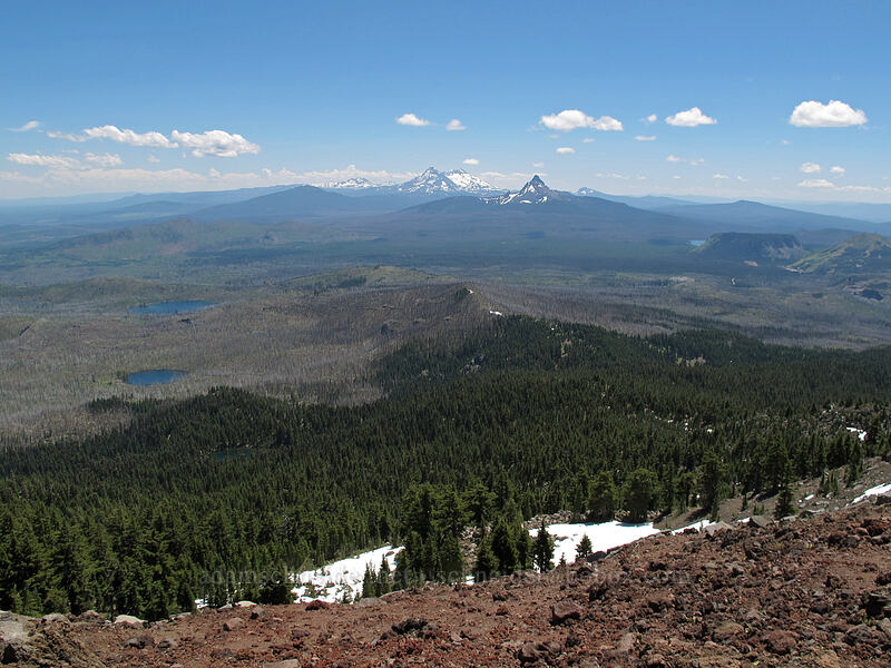 Mt. Washington, Three Sisters, & Broken Top [south ridge of Three-Fingered Jack, Mt. Jefferson Wilderness, Linn County, Oregon]