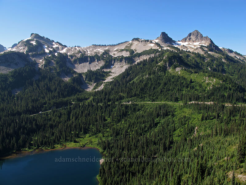 Louise Lake & the Tatoosh Range [Faraway Rock, Mount Rainier National Park, Lewis County, Washington]