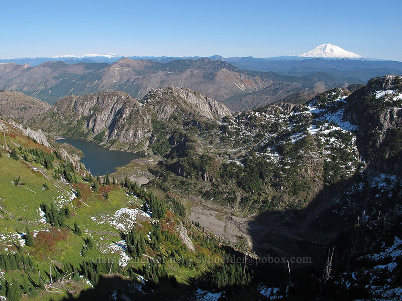 Boot Lake & Mt. Adams [Mt. Whittier Trail, Mt. St. Helens National Volcanic Monument, Skamania County, Washington]