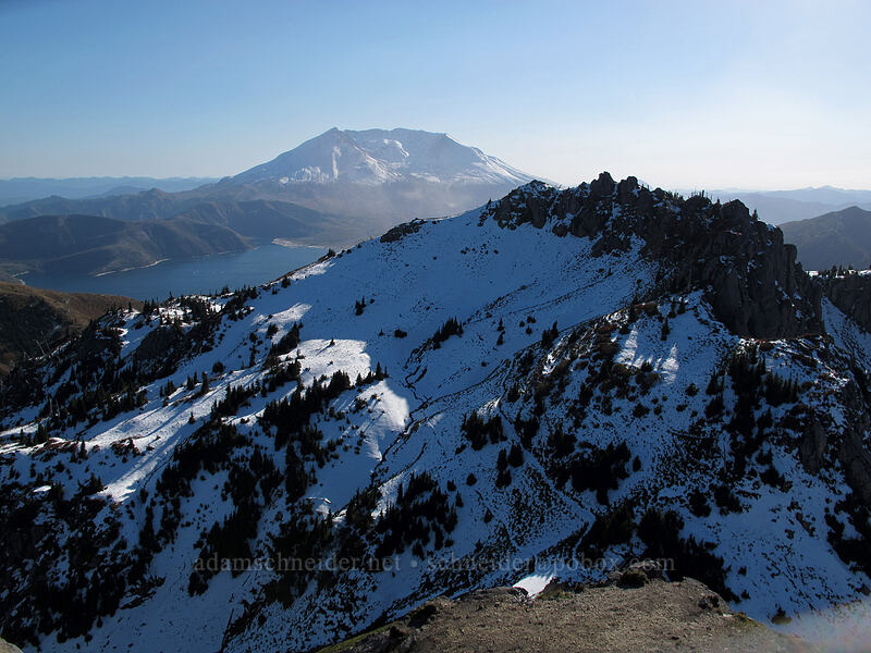 Mt. St. Helens & Mt. Margaret [Mt. Teragram, Mt. St. Helens National Volcanic Monument, Skamania County, Washington]