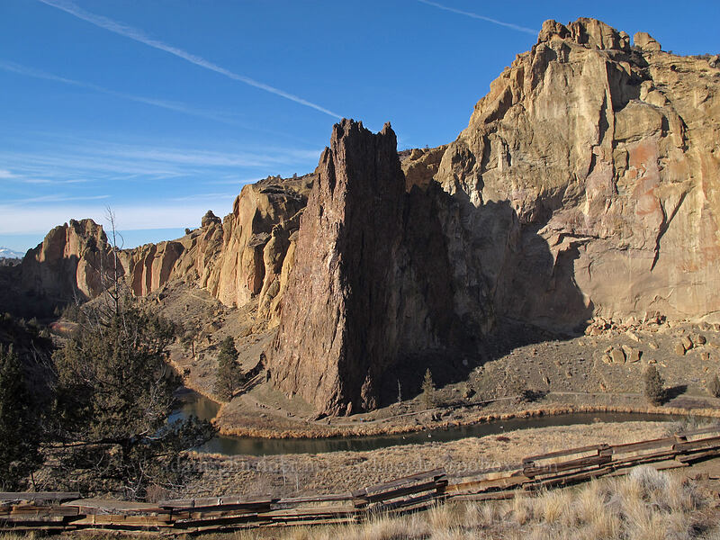 east-facing cliffs [Rim Rock Trail, Smith Rock State Park, Deschutes County, Oregon]
