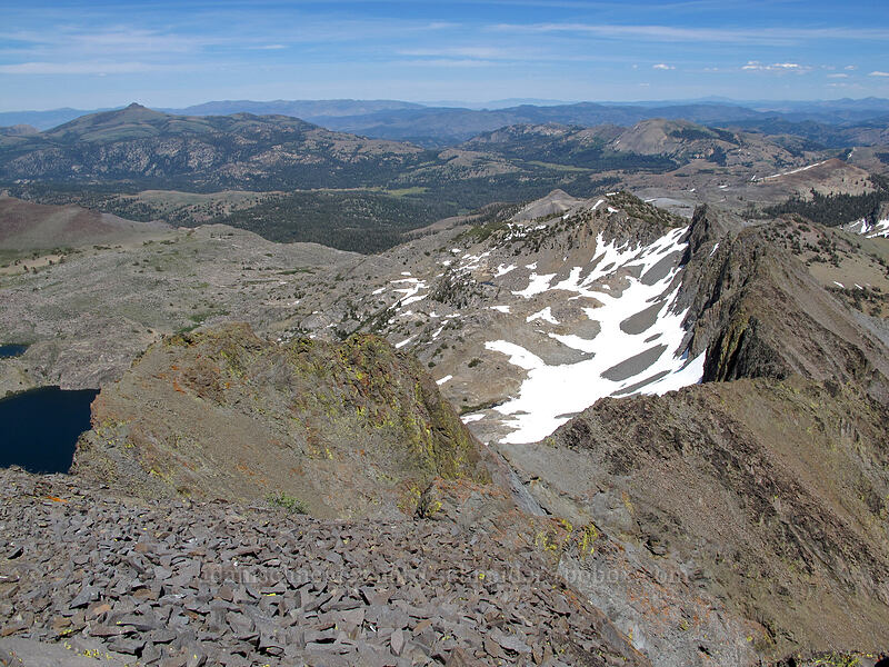 view to the northeast [Round Top summit, Mokelumne Wilderness, Alpine County, California]