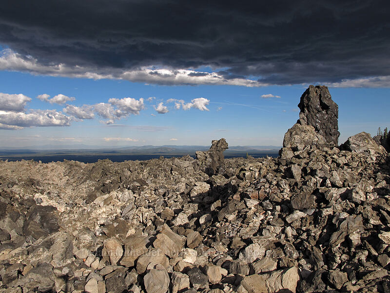 lava flows & evening clouds [Glass Mountain, Modoc National Forest, Siskiyou County, California]