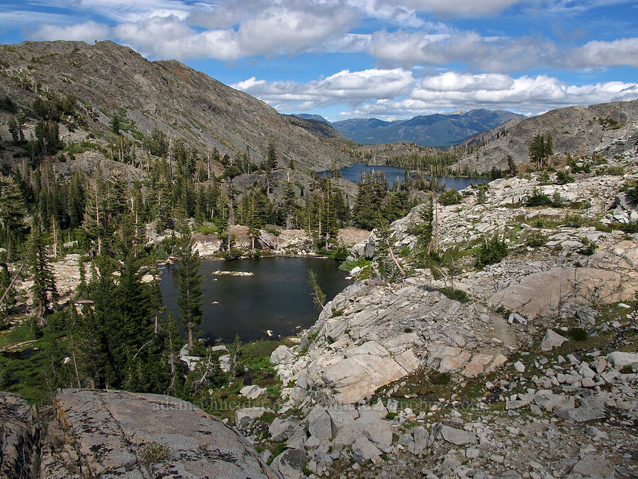 an unnamed lake & Heather Lake [Pacific Crest Trail, Desolation Wilderness, El Dorado County, California]