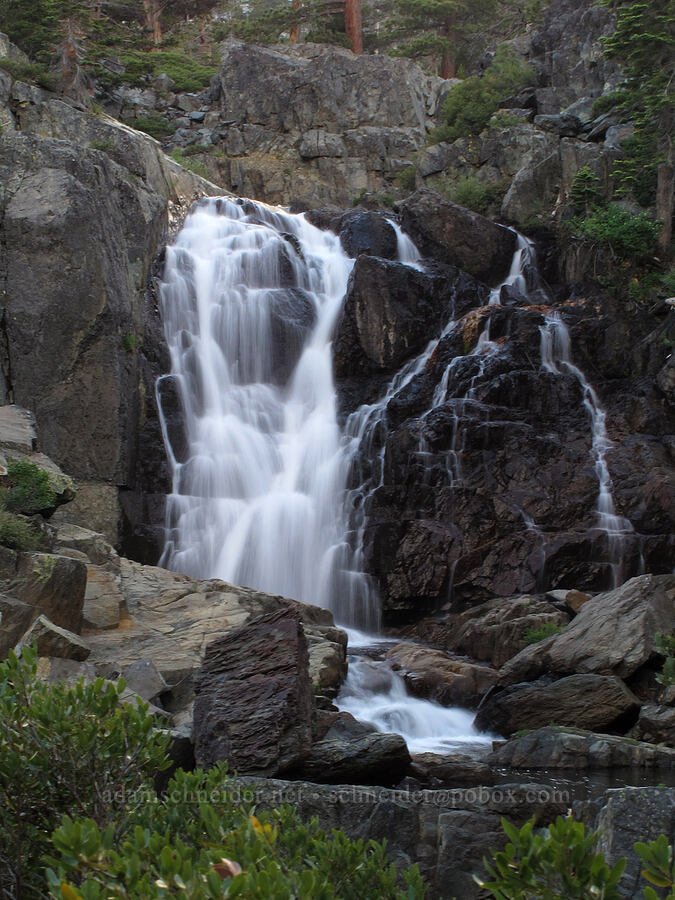 waterfall on Glen Alpine Creek [Glen Alpine Road, Lake Tahoe Basin, El Dorado County, California]