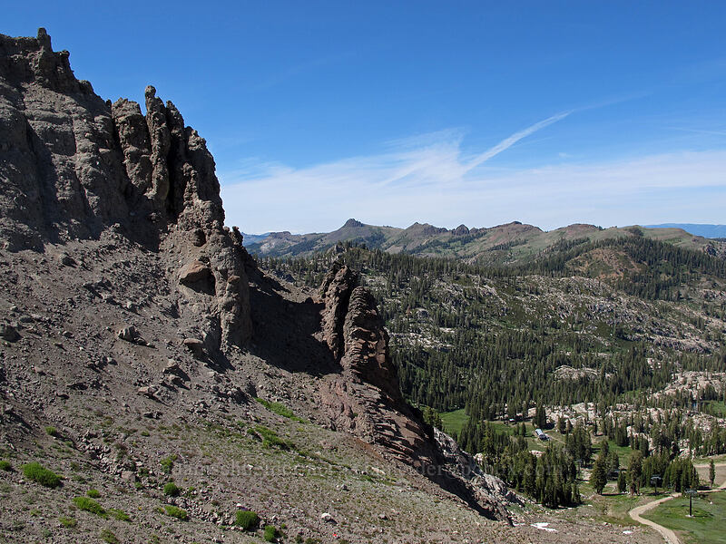 view to the north [Emigrant Peak, Squaw Valley, Placer County, California]