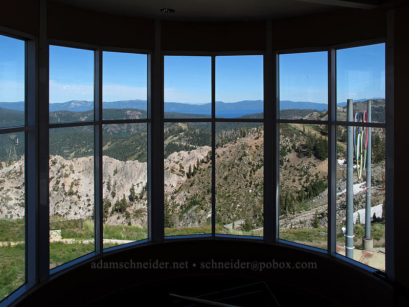 Squaw Valley & Lake Tahoe through windows [High Camp, Squaw Valley, Placer County, California]
