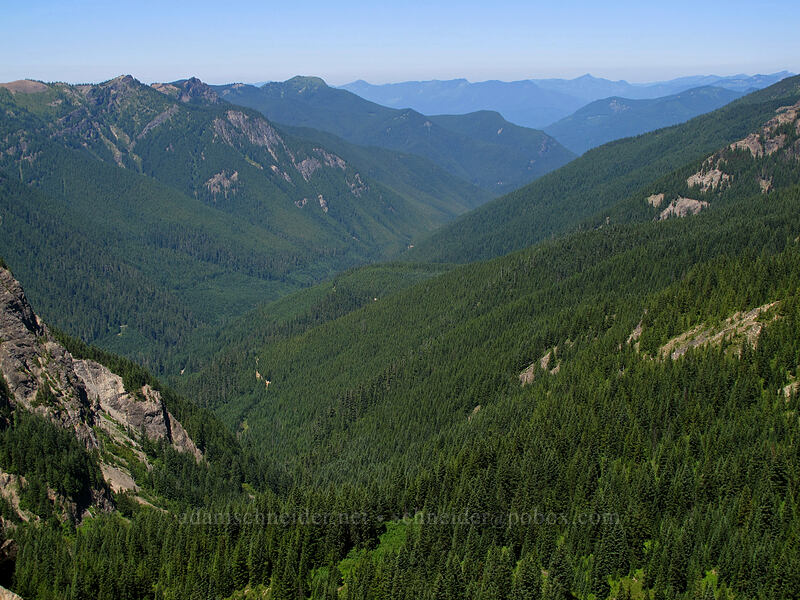Langille Peak & McCoy Creek Valley [Peak 5445, Gifford Pinchot National Forest, Skamania County, Washington]