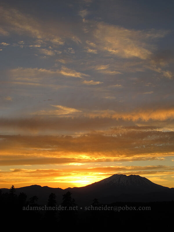 Mt. St. Helens sunset [McClellan Viewpoint, Gifford Pinchot National Forest, Skamania County, Washington]