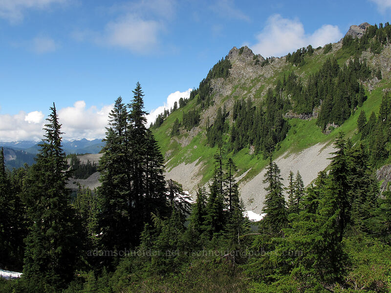 ridge above Gravel Lake [Pacific Crest Trail, Alpine Lakes Wilderness, King County, Washington]