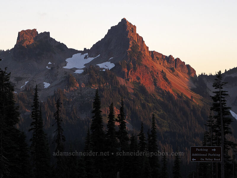 Pinnacle Peak & The Castle at sunset [Paradise, Mount Rainier National Park, Pierce County, Washington]