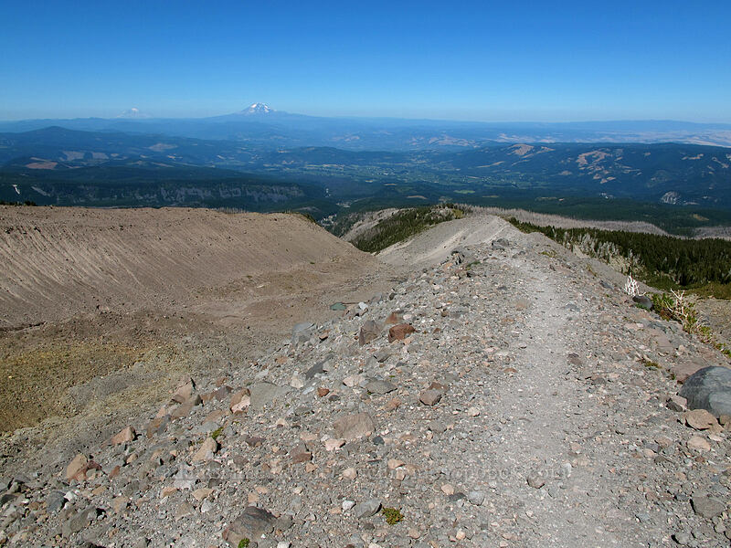 path down the east moraine [Eliot Glacier moraine, Mt. Hood Wilderness, Hood River County, Oregon]