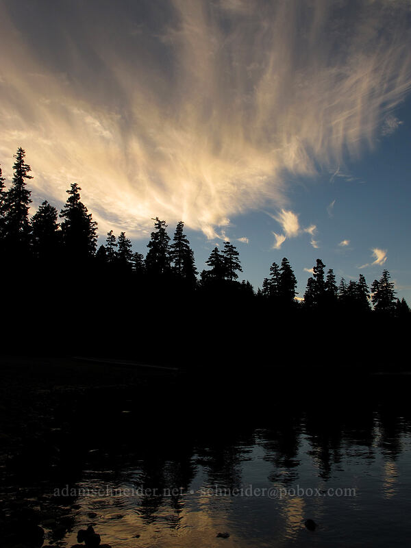 sunset at Timothy Lake [Hoodview Campground, Mt. Hood National Forest, Clackamas County, Oregon]