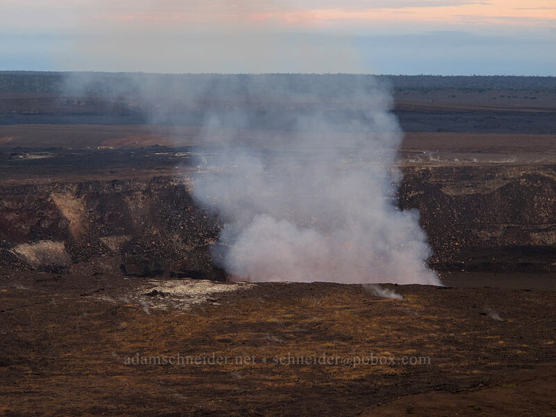 sulfur dioxide venting from Halema'uma'u Crater [Jaggar Museum, Hawaii Volcanoes National Park, Big Island, Hawaii]