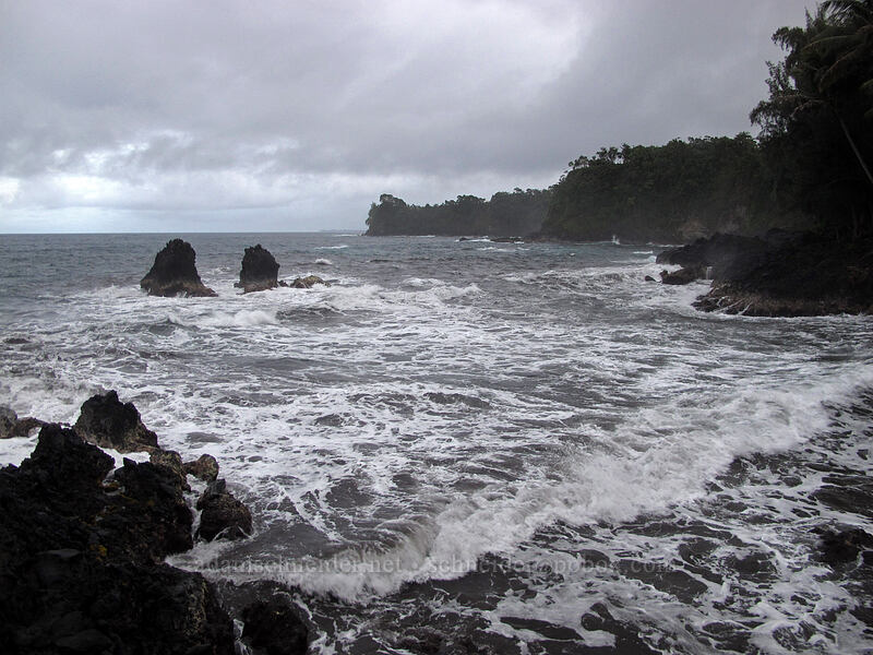 Twin Rocks & Onomea Bay [Onomea Bay, South Hilo District, Big Island, Hawaii]