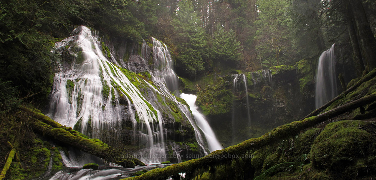 Panther Creek Falls panorama [Forest Road 65, Gifford Pinchot National Forest, Skamania County, Washington]
